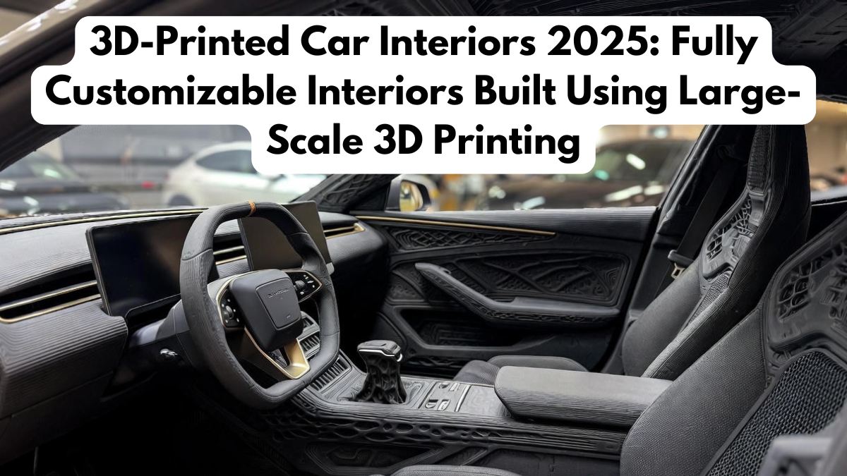 3D-Printed Car Interiors 2025: Fully Customizable Interiors Built Using Large-Scale 3D Printing