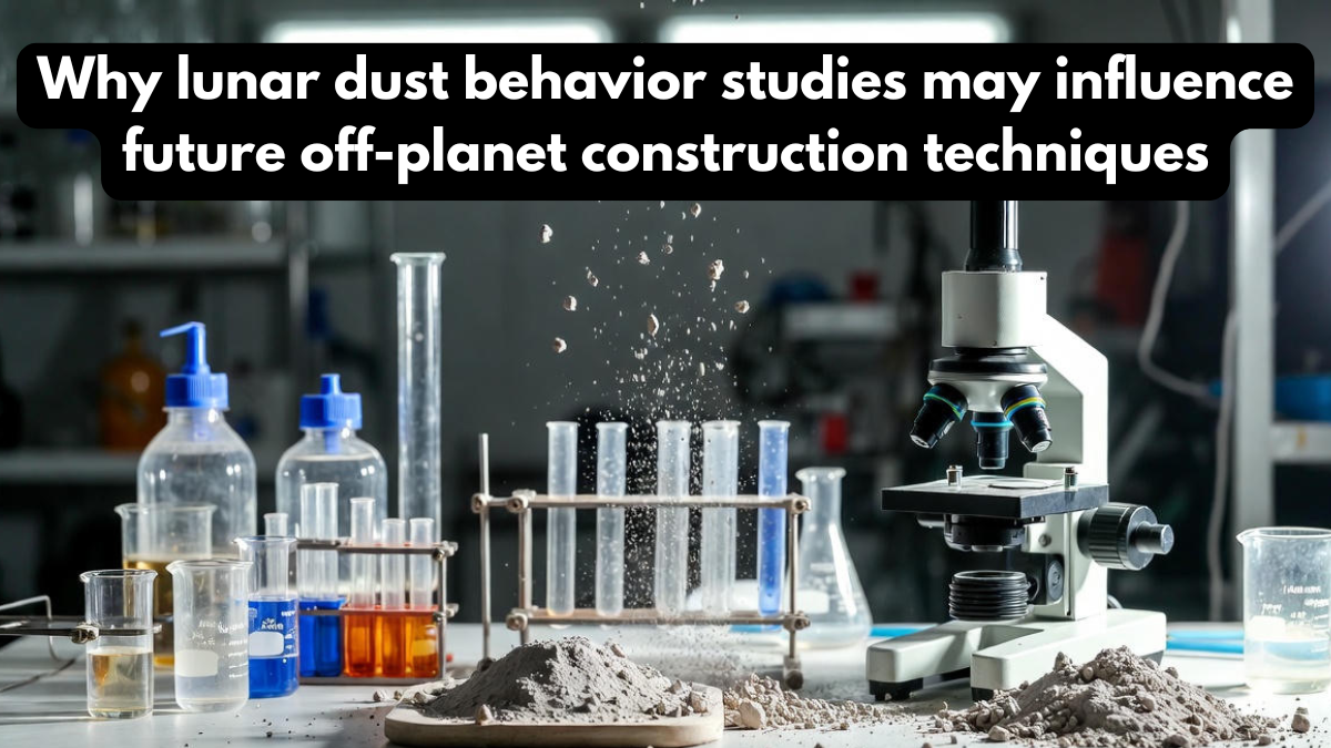 Why lunar dust behavior studies may influence future off-planet construction techniques